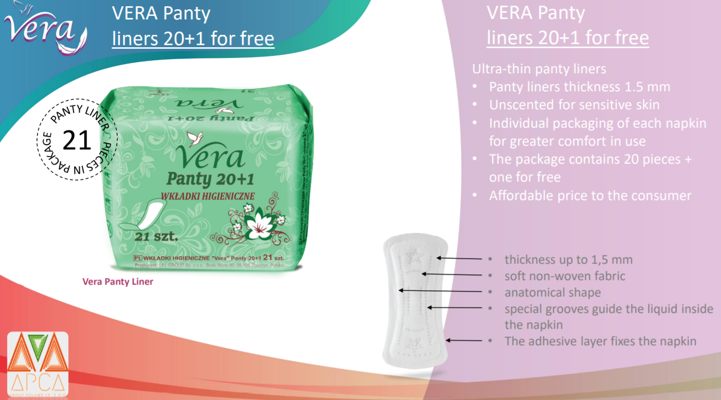 Panty liners 20+1 for free