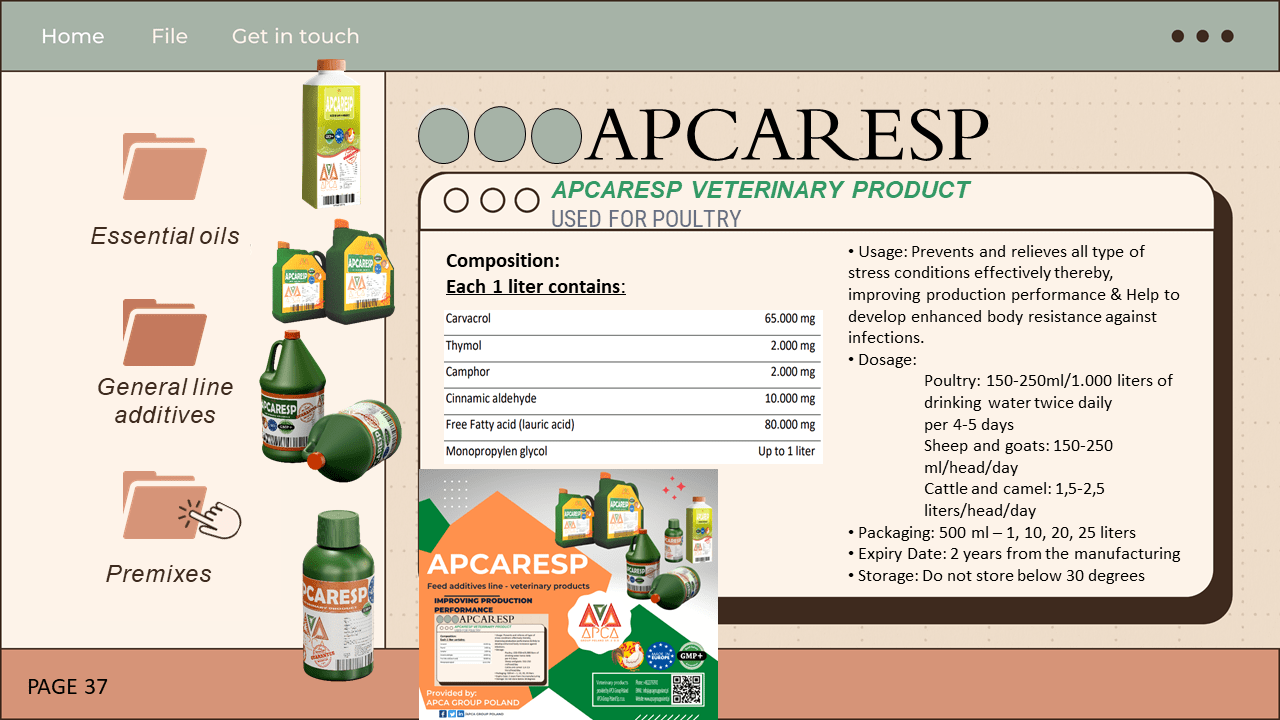 apca group poland -- export veterinary products -- apcaresp